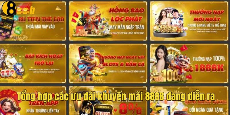 Sự kiện khuyến mãi 888B đang diễn ra