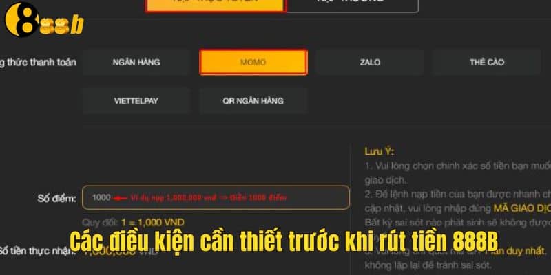 Nắm rõ các điều kiện trước khi tạo lệnh rút